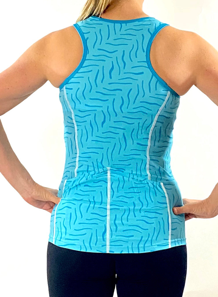 Turquoise Basket Weave Tri Top