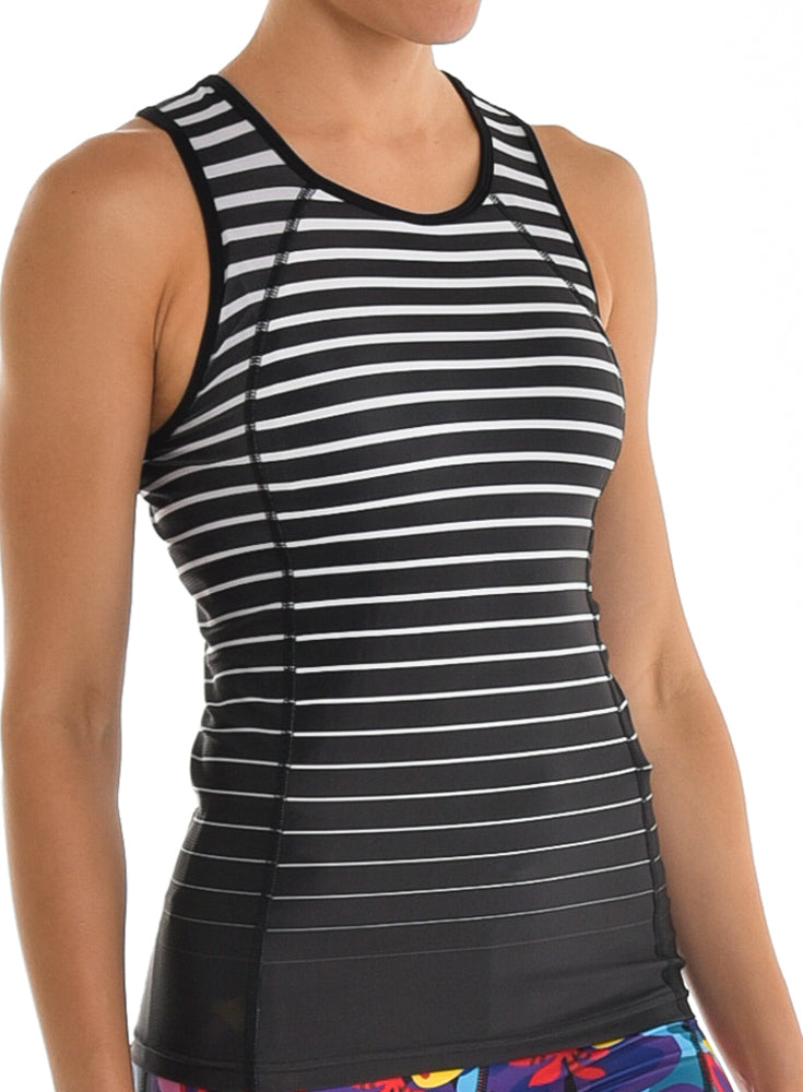 Stripe Tri Top