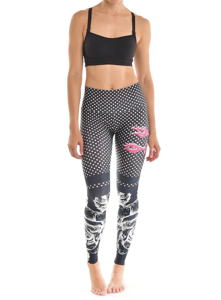 Rose Dot Full Length Tights