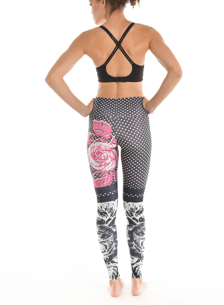 Rose Dot Full Length Tights