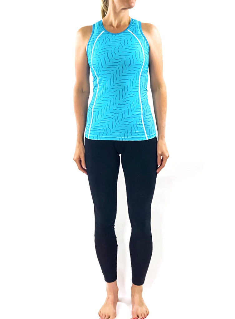 Turquoise Basket Weave Tri Top