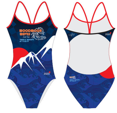 WAVES OPENBACK ONE PIECE LADIES SWIMSUIT