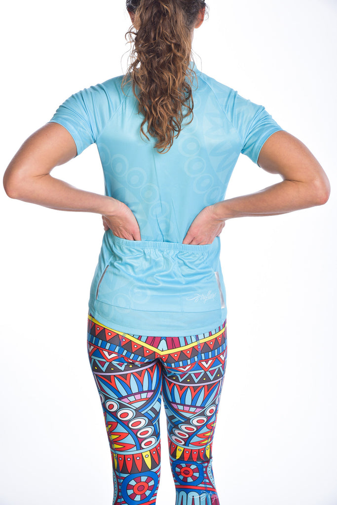 Tribe Vibe Cyan Cycle Jersey